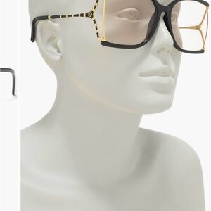 Gucci Black and Gold Glasses Modern Accessories